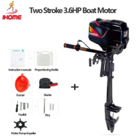 Two Stroke 3.6 HP Petrol Boat Motor for 2.0-2.6 M Inflatable Kayak Boat Powerful Gasoline Engine for Kayak Boat Canoe
