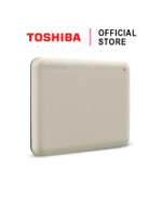 สีขาว ฮาร์ดดิสพกพา Toshiba External HDD (2TB) USB 3.2 SuperSpeed, รุ่น (Canvio Advance V10) Security
