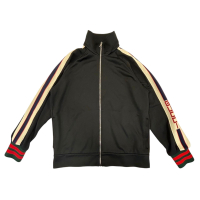 【二手名牌BRAND OFF】GUCCI 古馳 黑色 聚酯纖維 運動外套 上衣