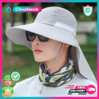 Topi Lebar Outdoor Topi Mancing Berkebun Pria Jepang Anti UV Panas