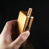 自動菸盒不帶打火機創意香菸盒鋁合金 10支裝菸盒