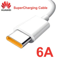 Huawei Supercharge USB Original 6A Type C Cable for Huawei P60 P50 P40 P30 Pro Mate 60 50 40 20 Pro P10 Honor V 30 40 50 60