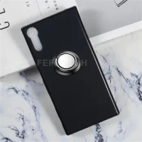 For Sony Xperia XZ F8331 F8332 5.2" Back Ring Holder Bracket TPU Soft Silicone Phone protect Case Anti falling shell