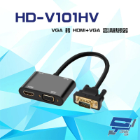 【CHANG YUN 昌運】HD-V101HV HDMI轉HDMI+VGA 轉換器 免電源