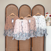 Delonix Flower Coquette Top Atasan Kemeja Blouse Tali Pita
