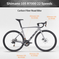 SAVA A7 Pro Carbon Fiber Road Bike with SHIMAN0 105 22S Road Bike Race Bike CE/UCI Approved Carbon Wheel + Handlebar