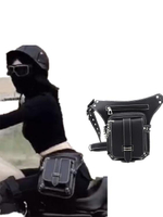 摩托車腿包男女摩旅騎行裝備戶外機車腿包騎士包防水PU腰包小方包
