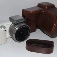 PU Leather Camera Case Bag Cover For Sony NEX-5T 5R NEX5N NEX5T NEX5C NEX5R 18-55mm lens