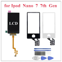 1Pcs Touch Screen Glass Lens With Digitizer Panel LCD Display For iPod Nano 7 7th Gen White Black + Tools Replacement
