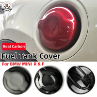Genuine Premium Real Carbon Fiber Material Fuel Tank Cover Caps Modify Parts For Mini Cooper S JCW Model R55 R56 Only