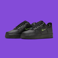 【NIKE 耐吉】休閒鞋 Air Force 1 07 SE 女鞋 男鞋 黑色 Just Do It AF1(FB8251-001)