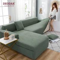 Deodar Adjustable Living Room Sofa Cover for Armchair Cover Plaid L Shape Corner Couch Slipcover for Home 1/2/3/4 Seat