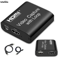 1Pc 4K HDMI Video Capture Card, USB 2.0 Game Capture Card 1080P Capture Adapter For Streaming Teaching Video Conference