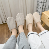 秋冬棉拖鞋情侶家用保暖棉拖批發室內木地板防滑靜音布底拖鞋