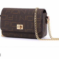 Fion Fion Contrast Color Chain Bag 2021 New Women's Bags Light Luxury One-Shoulder Crossbody Small Square Bag Monogram Bag