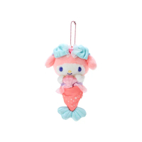 【SANRIO 三麗鷗】美人魚系列 人魚裝扮造型玩偶吊鍊 美樂蒂