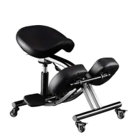 Saddle Seat Kneeling Chair With Wheels Adjustable Ergonomic Stool Office Mobile Room Furniture