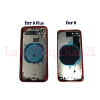 1pc OEM Quality Back Glass Housing For IPhone 8 8Plus Max Battery Rear Door Cover Middle Frame Chassis Body &amp; Sim