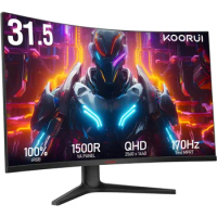 32 inch Curved Gaming Monitor - QHD (2560 x 1440) 2K Display, 170Hz 144Hz Monitor, 1500R Curvature, 