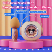 Mini Wireless Bluetooth Audio Home Singing Karaoke Portable Microphone Speaker Stereo Home KTV Set Intelligent Voice System Gift
