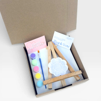 Hampers Lukis Kanvas Lengkap Dengan Easel Stand Kayu | Melukis Kanvas | Mewarnai Kanvas | Kanvas Luk