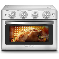 Geek Chef,6 Slice 24.5QT Toaster Oven Combo, Oven,Roast, Bake,Broil,Reheat,Fry Oil-Free,Extra Large Convection Countertop Oven