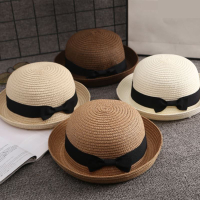 寶寶草帽親子帽防曬太陽帽夏男童女童涼帽兒童帽子嬰兒夏季遮陽帽