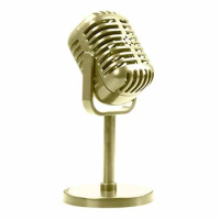 Classic Retro Dynamic Vocal Microphone Vintage Mic Universal Stand For Live Performance Karaoke Studio Recording