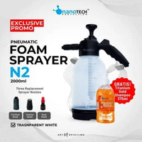 FOAM SPRAYER PNEUMATIC MANUAL HAND PUMP - nanoTECH PROTECTION + FREE TITANIUM GOLD SHAMPOO 375ML TRA