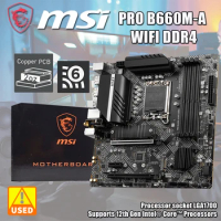 MSI PRO B660M-A WiFi DDR4 Motherboard Support Intel I5 12400F 12490F 12600KF Socket LGA1700, 128GB M