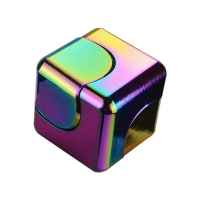 Cube Gyroscope Colorful Magic Cube Adult Stress Relief Metal Artifact Finger Fidget Toy Gyroscope Al