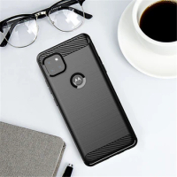 For Motorola Moto G 5G Case Bumper Rubber Silicone Carbon Fiber Cover For Motorola Moto G 5G Phone Case For Moto G 5G Case 6.7