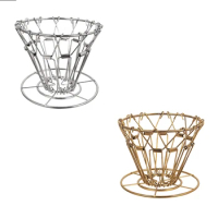 Foldable Coffee Filter Portable Coffee Filter Steel Cone Pour Over Coffee Dripper Stand Holder