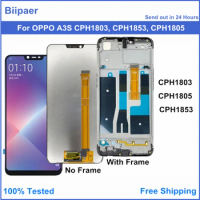LCD Display Touch Panel Sensor Digitizer Assembly For OPPO A3s Screen With Frame 6.2'' For OPPO A3S CPH1803 CPH1853