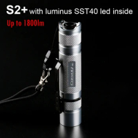 Silver Flashlight Convoy S2+ with SST40 Led Linterna 18650 Torch Flash Light Camping Fishing Work Light Police Portable Lighting
