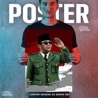 Poster Ir Soekarno Proklamator Indonesia Hiasan Dinding Kamar Mewah Dekorasi Dinding Seni Tebal Art 
