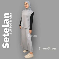 TENZE Setelan Jilbab Rompi Leging Rok Panjang Olahraga Jogging Gym Lari Zumba Senam Aerobik Syari Da