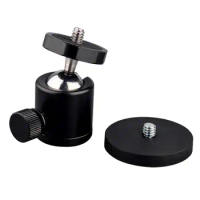 Magnetic Camera Mounting Base with Ball Head Super Strong Rubber Coating Neodymium Magnet with 1/4 Male Thread Stud for Camera