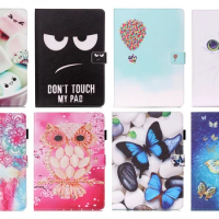 For Apple iPad 4 iPad 3 iPad 2 Owl butterfly Paint Flip PU Leather Stand Case Cover For Apple Ipad 4 3 2 tablet cases #D