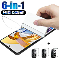 Front Hydrogel Film Back Camera Tempered Glass for Xiaomi Poco M4 Pro 5G Screen Protector Poco X3 M3 Pro F3 M3 X3 NFC Lens Film
