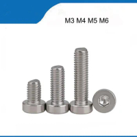 M3 M4 M5 M6 304 A2-70 Stainless Steel Din7984 Hex Hexagon Socket Thin Low Short Profile Head Allen Cap Screw Bolt L=4-40mm