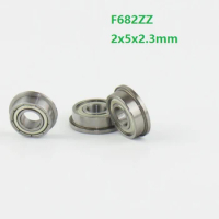 50pcs/100pcs/500pcs F682ZZ F682Z F682 Z ZZ F682-ZZ 2x5x2.3mm Flange Deep Groove Ball Bearing Miniature 2*5*2.3mm