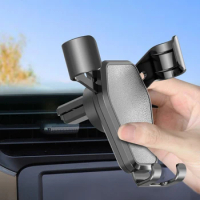 Universal Car Air Outlet Gravity Mobile Phone In Car GPS Support for iPhone 15 14 Samsung Huawei Air Vent Clip Car Phones Holder