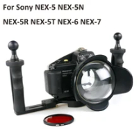 Waterproof Box Underwater Housing Camera Diving Case for Sony NEX5 NEX-5 NEX5N NEX-5N NEX5R NEX5T NEX-5T NEX6 NEX-6 NEX7 NEX-7
