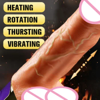 Thrusting Rotation Heating Dildo Vibrator Sex Toy For Women Adult Masturbation Automatic Big Cock Rechargeable Likfelike Penis