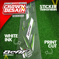 Striping UV Transparan Beat Karbu Variasi Maxdecal Bening - Stiker Transparan Body Motor Beat Karbu 