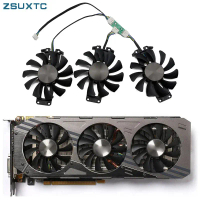 3pcs/lot 75MM 4PIN GA81S2U GTX970 980 GPU fan for ZOTAC Geforce GTX 980-4GD5 GTX 970 AMP 4G graphics