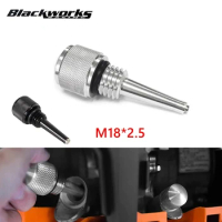 55201 M18*2.5 Magnetic Oil Dipstick for Inverter Generators for WEN 56125i 56200i Yamaha EF2000iS EF1000iS Silver/Black Aluminum