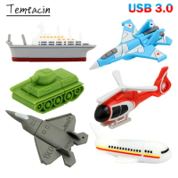 Pen Drive Cartoon Airplane Tank Ship USB Flash Drive 16GB 32GB 64GB 128GB 256GB High Speed Pendrive USB 3.0 Flash Memory Stick