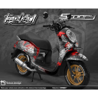 Decal Scoopy full body Full Blok Decal Scopy Dekal New Fi Baru 2021 Motif Simple